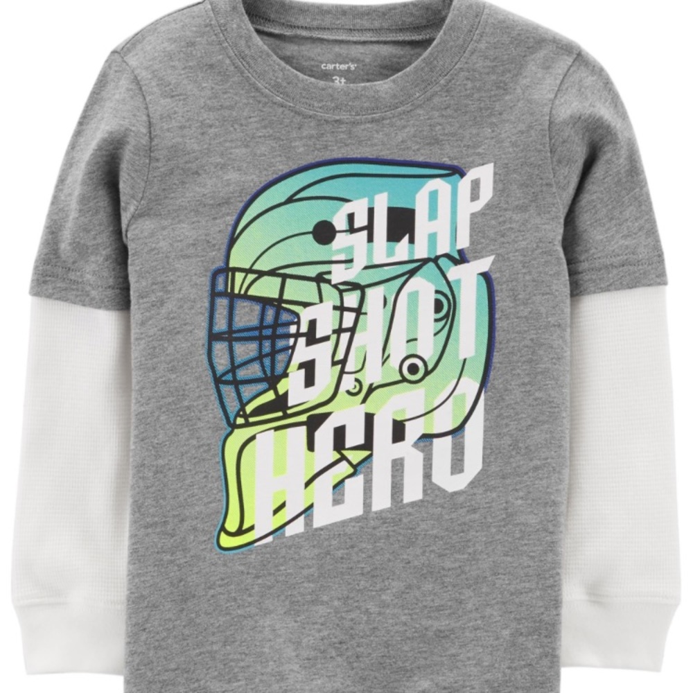 Carters boys layered long sleeve shirt size 10-12.